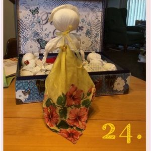 Vintage Handkerchief Church Dolls